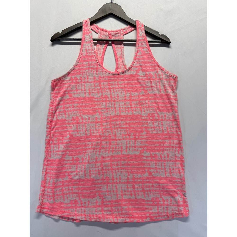 Xersion Relaxed Fit Tank Top Womens M Pink Tie Dye Racerback Sports Workout Gear